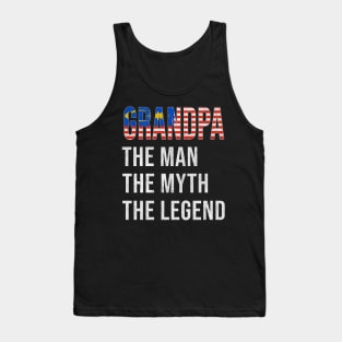 Grand Father Malaysian Grandpa The Man The Myth The Legend - Gift for Malaysian Dad With Roots From  Malaysia Tank Top